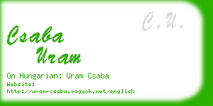 csaba uram business card